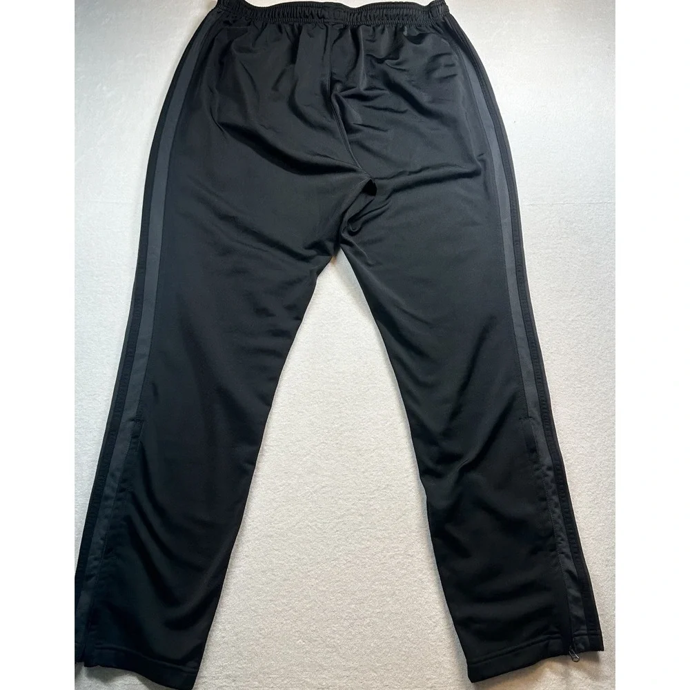 Adidas Men's XL Primegreen 3-Stripes Track Pants Dark Gray‎ Black Ankle Zip